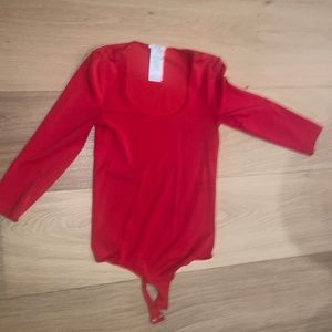 Wolford red bodysuit